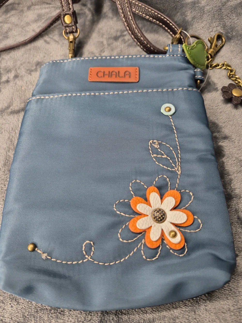 CHALA CV Cellphone Crossbody Handbag Small Purse Day Aqua Blue